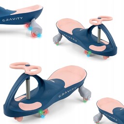 Jeździk Grawitacyjny Milly Mally Gravity Navy Pink Led