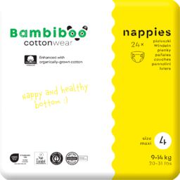 Bambiboo Cottonwear rozmiar 4, 9-14 kg, pieluszki dziecięce