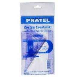 Zestaw kreślarski PRATEL z linijką 16cm - X00431