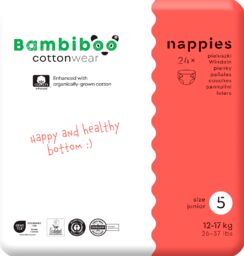 Bambiboo Cottonwear rozmiar 5, 12-17 kg, pieluszki dziecięce