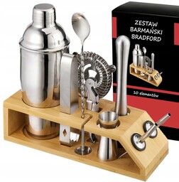 Zestaw Barmański Do Drinków Koktajli Shaker Stojak Szejker