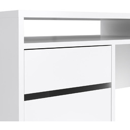 Biurko z szufladami, drzwiami biały wysoki połysk 149