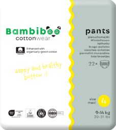 Bambiboo Cottonwear rozmiar 4, 9-14 kg, pieluchomajtki dziecięce