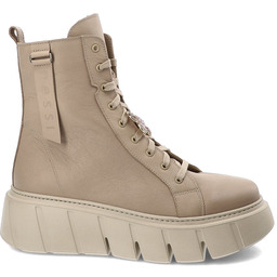 Beżowe Botki Nessi Modne Obuwie Damskie