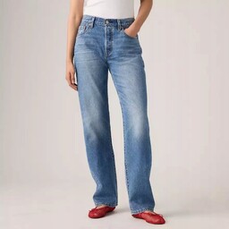 LEVIS JEANSY MOM JEANS WYSOKI STAN DŁUGIE NIEBIESKIE