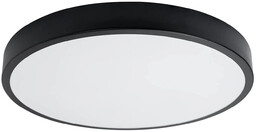 Lumes Czarny duży plafon LED okrągły 60 cm