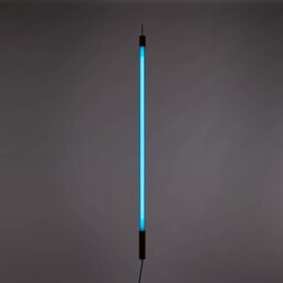 SELETTI Lampa stojąca designerska Linea, niebieski, salon /