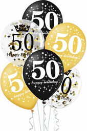 Balony lateksowe z nadrukiem na pięćdziesiątkę - 30