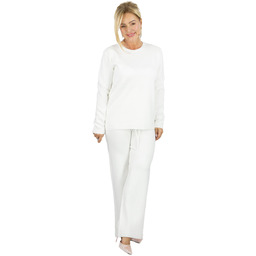 Dzianinowy zestaw dresowy z luźną bluzą i spodniami