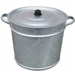 Kocioł stalowy ocynkowany 44cm pokrywa sitko garnek ocynk