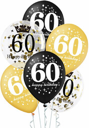 Balony lateksowe z nadrukiem na sześćdziesiątkę - 30