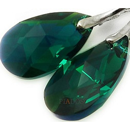Kryształy Najnowsze! Piękne Kolczyki Emerald