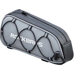 Torba sakwa rowerowa mocowana na ramę 0.9l srebrna