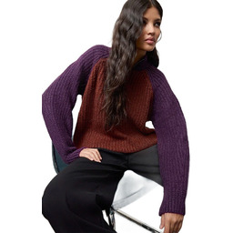 TRENDYOL SWETER DAMSKI FIOLET BRĄZ S 5EA*