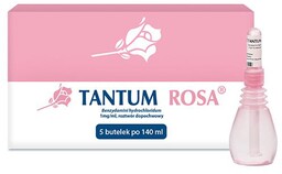 Tantum Rosa roztwór dopochwowy 1mg/ml- 5 butelek x