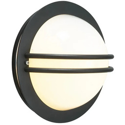 Norlys - Bremen Zewnętrzna Lampa Ścienna Opalizowana/Czarna