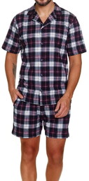 Rozpinana piżama męska Dn-nightwear PMB.7234 burgundy