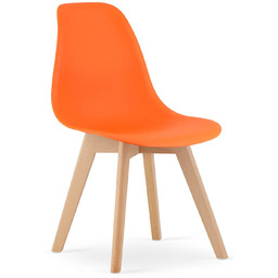 Edinos Pomarańczowe skandynawskie krzesło do stołu C8-T71