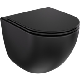 Besco Aspen Ergo Matt Black miska WC wisząca