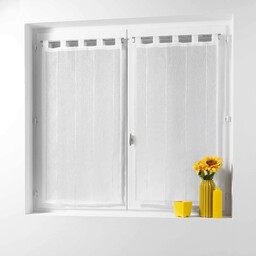 Douceur d''Intérieur, Firanki okienne z pętelkami, tkanina krepa,