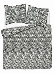 Detexpol Pościel z perkalu biała z czarnym motywem