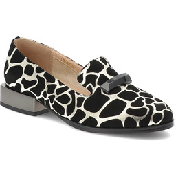 S.Barski Czarne Mokasyny Modne Obuwie Damskie