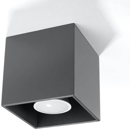 Sollux Lighting Lampa sufitowa QUAD 1 SL.0567 antracyt