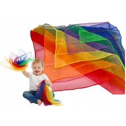 CHUSTKI CHUSTY ANIMACYJNE DO ŻONGLOWANIA KOLOROWE 67 67