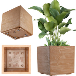 Donica Sore na kółkach Deska" 40cm brązowa