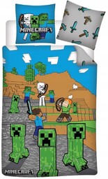 Dwustronna Pościel Minecraft Steve Alex Creeper Zombie Lamy