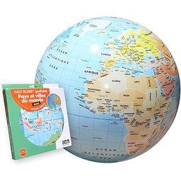 Caly Maxi nadmuchiwany globus Kraje i miasta świata
