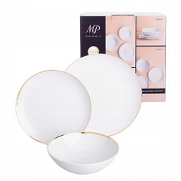 Serwis obiadowy talerze porcelana MariaPaula Moderna Gold 18