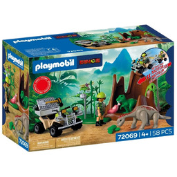 Playmobil Dinos Kryjówka dinozaura zestaw Figurki Turanozaur Brachiozaur