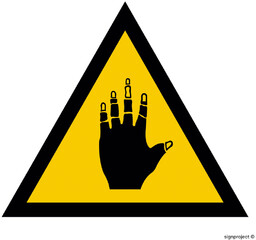 JA002 OSTRZEŻENIE PRZED SUBSTANCJAMI ŻRĄCYMI, FN - FOLIA