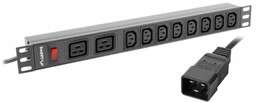 Listwa zasilająca 19", 8 gniazd UPS (C13), 2