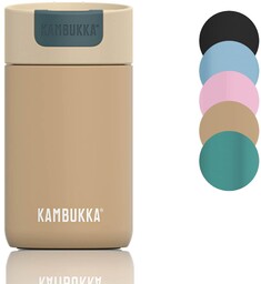Kambukka Izolowany Kubek do Kawy, Tworzywo Sztuczne, Brązowy,