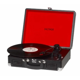 Denver VPL-120 Manualny Napęd bezpośredni Czarny Gramofon