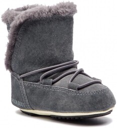 buty zimowe dziecięcie MOON-BOOT CRIB SUEDE Dark Grey