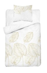 Detexpol Pościel satynowa 140x200 biała kremowa 4678 A