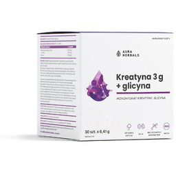 Kreatyna 3 g, monohydrat + glicyna, Aura Herbals,