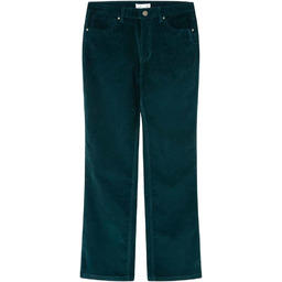 SPRINGFIELD Damskie spodnie jeansowe Kick Flare sztruksowe, Zielona,