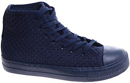 Wysokie granatowe trampki damskie
