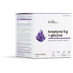 Kreatyna 5 g, monohydrat + glicyna, Aura Herbals,
