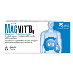 MagVit B6 - 50 tabletek Lek uzupełniający magnez
