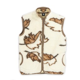 Kampol Kamizelka wełniana merynos Verona kremowa liście S