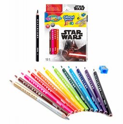 Kredki trójkątne Jumbo 13 kolorów Star Wars Colorino