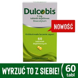 Dulcobis 5mg, 60 tabletek - krótkotrwałe leczenie zaparć