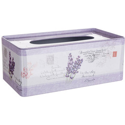 Home Decor Pojemnik metalowy na chusteczki LAVENDER