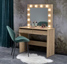 Toaletka z lusterem hollywood dąb artisan halmar