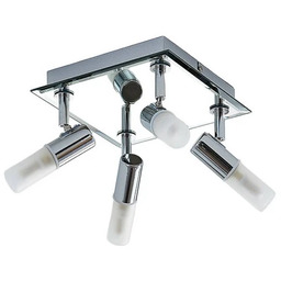 Lindby - Zela 4 Lampa Sufitowa Chrome/White